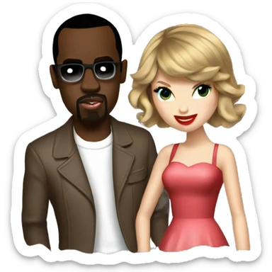 taylor swift and p.diddy sticker