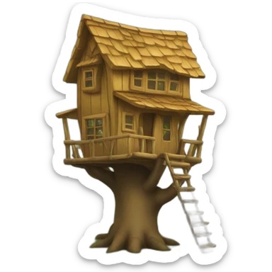 tiny treehouse sticker