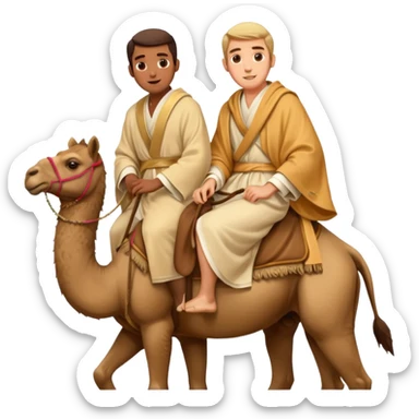 three wise men on camels sticker