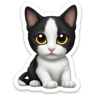 Tuxedo kitten sticker
