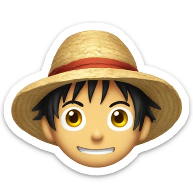Luffy with a strawhat sticker