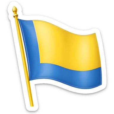 Uma bandeira de país tipo da Ucrânia mais em vez da cor azul vc coloca a cor preta onde fica o azul sticker