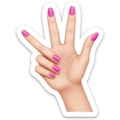 Woman’s hand with pink nail polish giving thumbs down sign sticker