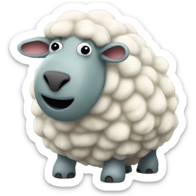 a tardigrade masquerading as a sheep sticker