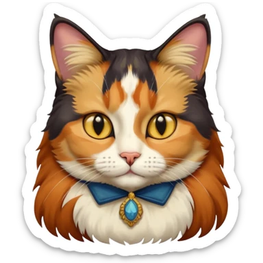 mona lisa artwork, cat face sticker