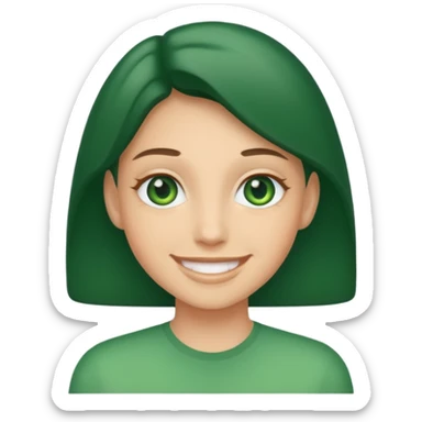 Take this emoji as reference 😍 and change heart eyes into green sticker