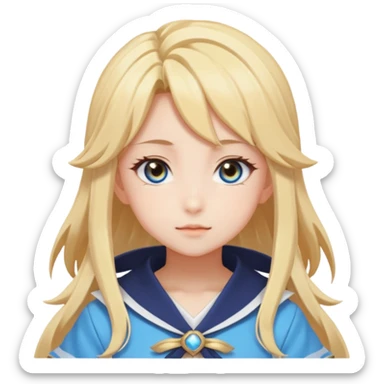 Cute Lumine from Genshin Impact in Photorealistic Hoyoverse Anime Style  sticker