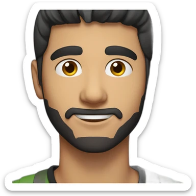 20yo-middle eastern man (white skin) -black-hair-with-a-macbook sticker