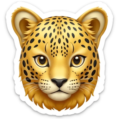 A high-resolution photo-realistic digital illustration of a young jaguar, chest upward A high-resolution, photo-realistic digital illustration of a majestic young jaguar sticker