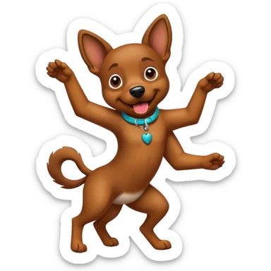 Perro bailando salsa sticker