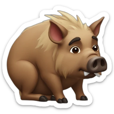 boar facepalm emoji sticker
