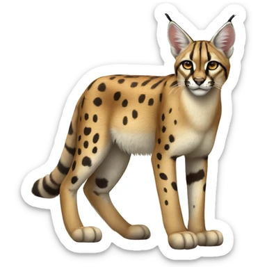 Striped and spotted Lynx-Caracal-Serval full body sticker