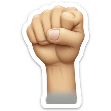 Fist holding up the pointer finger knuckle sticker
