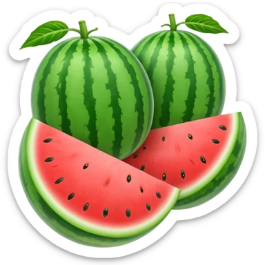 Double Watermelon joined together sticker