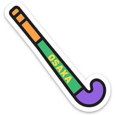 Osaka hockey stick, full stick, isolated on white sticker