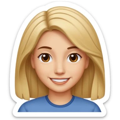 can you draw an emoji of a woman with hair parted down the middle sticker