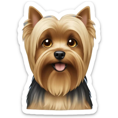 The dog is a Yorkshire terrier sticker