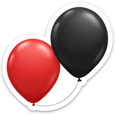 1 Red and 1 black balloon for Place it next to the name in the directory. sticker