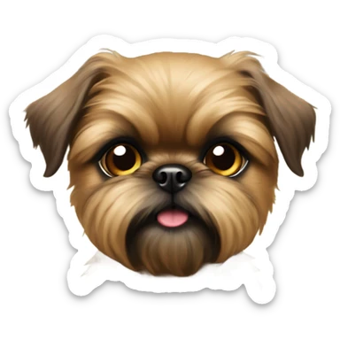 Brussels Griffon puppy Christmas  sticker