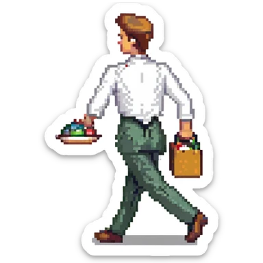 hurrying waiter sticker