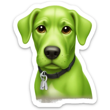 Key lime green dog sticker