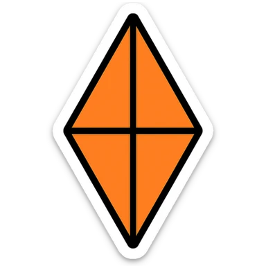 orange The Sims diamond (Plumbob) icon with color outline sticker