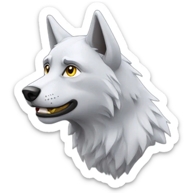 Loup avec un haut de forme  sticker