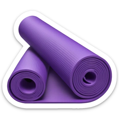 purple yoga mat rolled up sticker