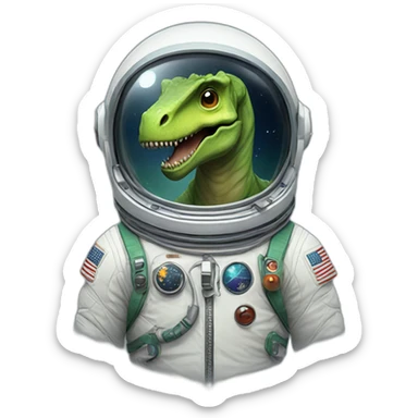Dinosaur astronaut sticker