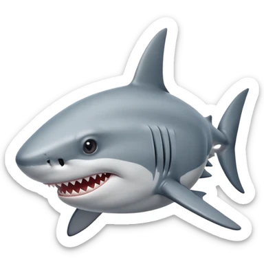 Shark with a low taper fade sticker