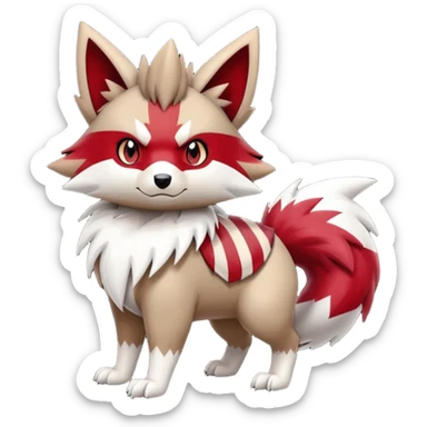 Zigzagoon-Zorua-Zangoose-Hybrid (Full body) sticker