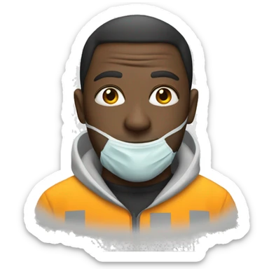 Man in hazmat suit sticker