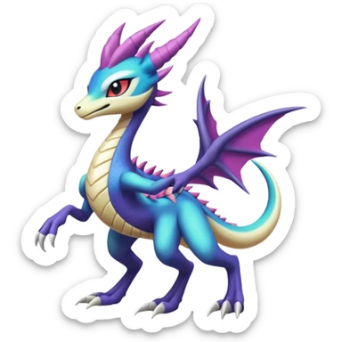 Badass edgy cool realistic Meloetta-Sergal-Cresselia-Palkia-Spyro-Fakémon-creature-hybrid sticker