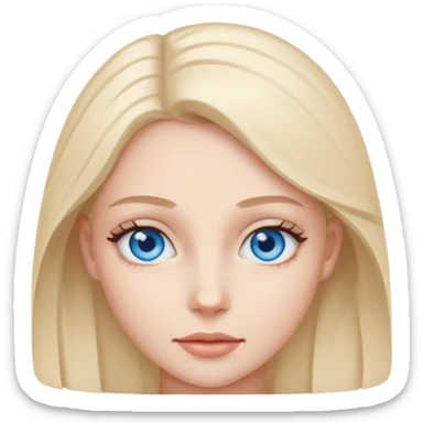 Amour impossible femme aux yeux bleu sticker