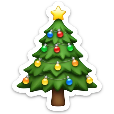 Christmas Tree with Lights sticker