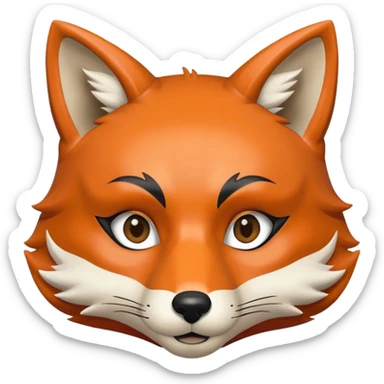 Questionable seller in mask fox sticker