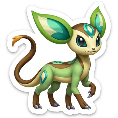 Colorful Exotic Meloetta-Terrakion-Virizion-Venom-Stitch-Fakémon-creature-hybrid sticker