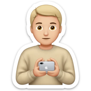 Suéter masculino bege sticker