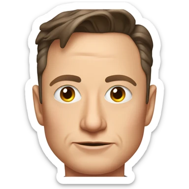 elon musk with jello ears sticker