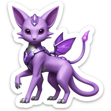 Miraidon-Genesect-Espeon-Mewtwo-Fakémon-hybrid-creature (full body)  sticker
