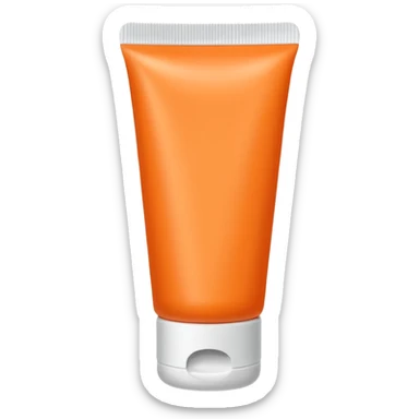 Orange tube type lotion sticker