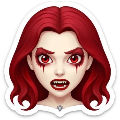 red women Vampire sticker