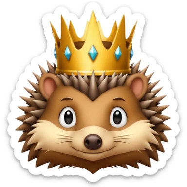 king hedgehog sticker