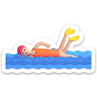 swimming outdoors sticker