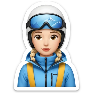 Woman Skiing, Matterhorn sticker