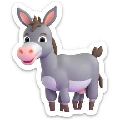 cute donkey sticker
