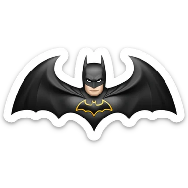 Batman logo Full black no face only logo sticker