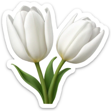 White tulips  sticker