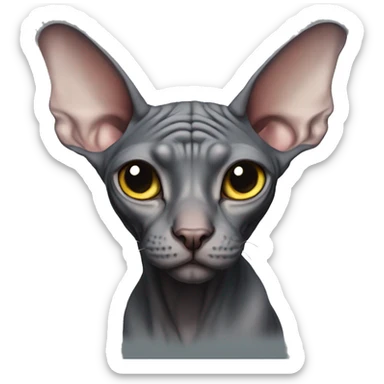 Dark grey sphynx sticker