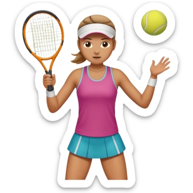 Playing tennis in the heat sticker